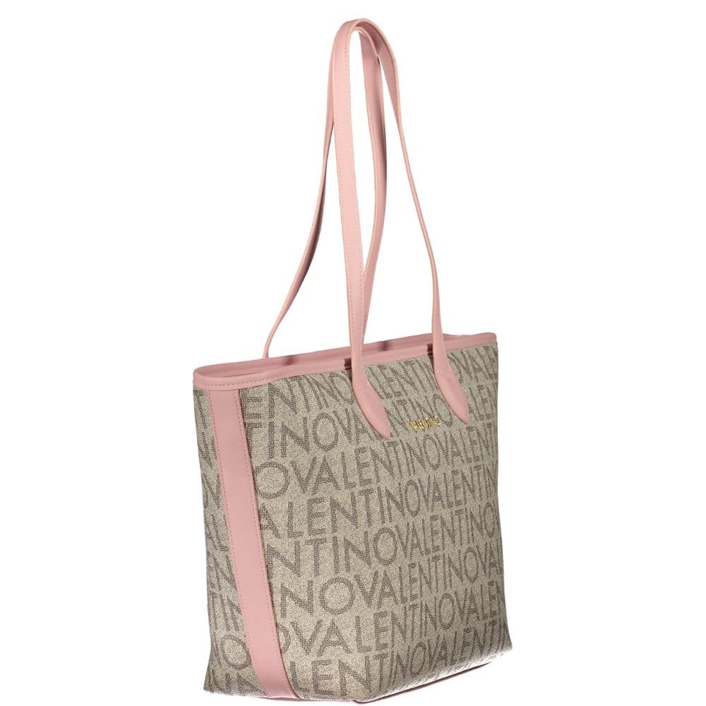 Mario Valentino Beige Polyurethane Women's Shoulder Bag - Image 3