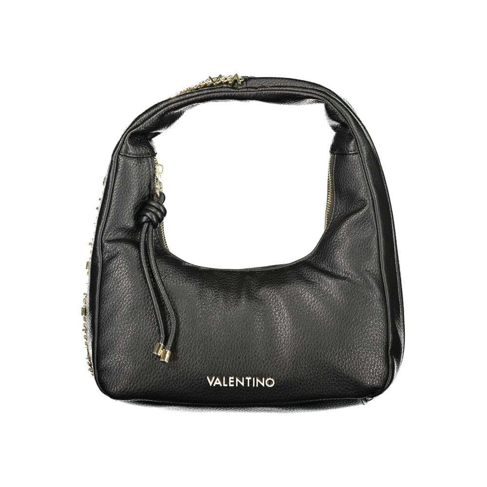 Mario Valentino Black Polyurethane Women's Bag with Handle