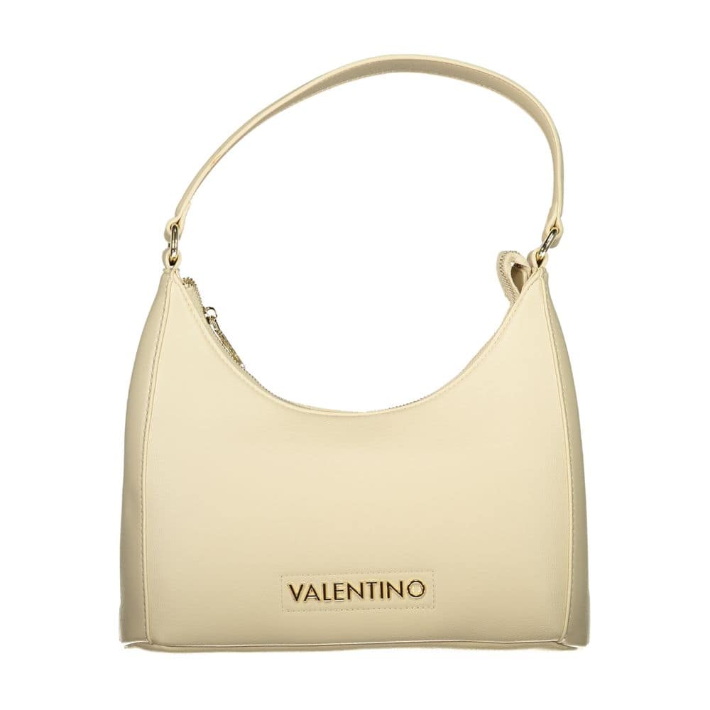 Mario Valentino Beige Polyurethane Womens Bag with Handle and Adjustable Strap