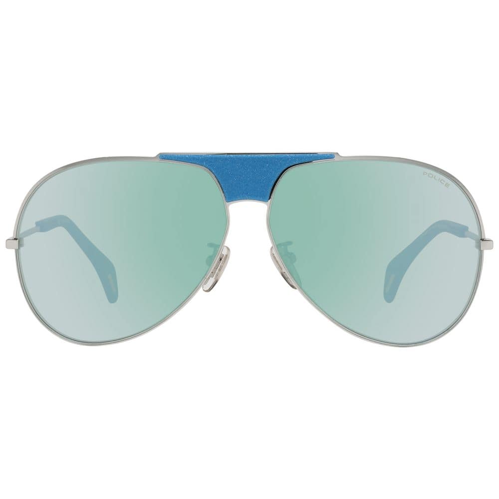 Police Blue Plastic Sunglasses - Image 2