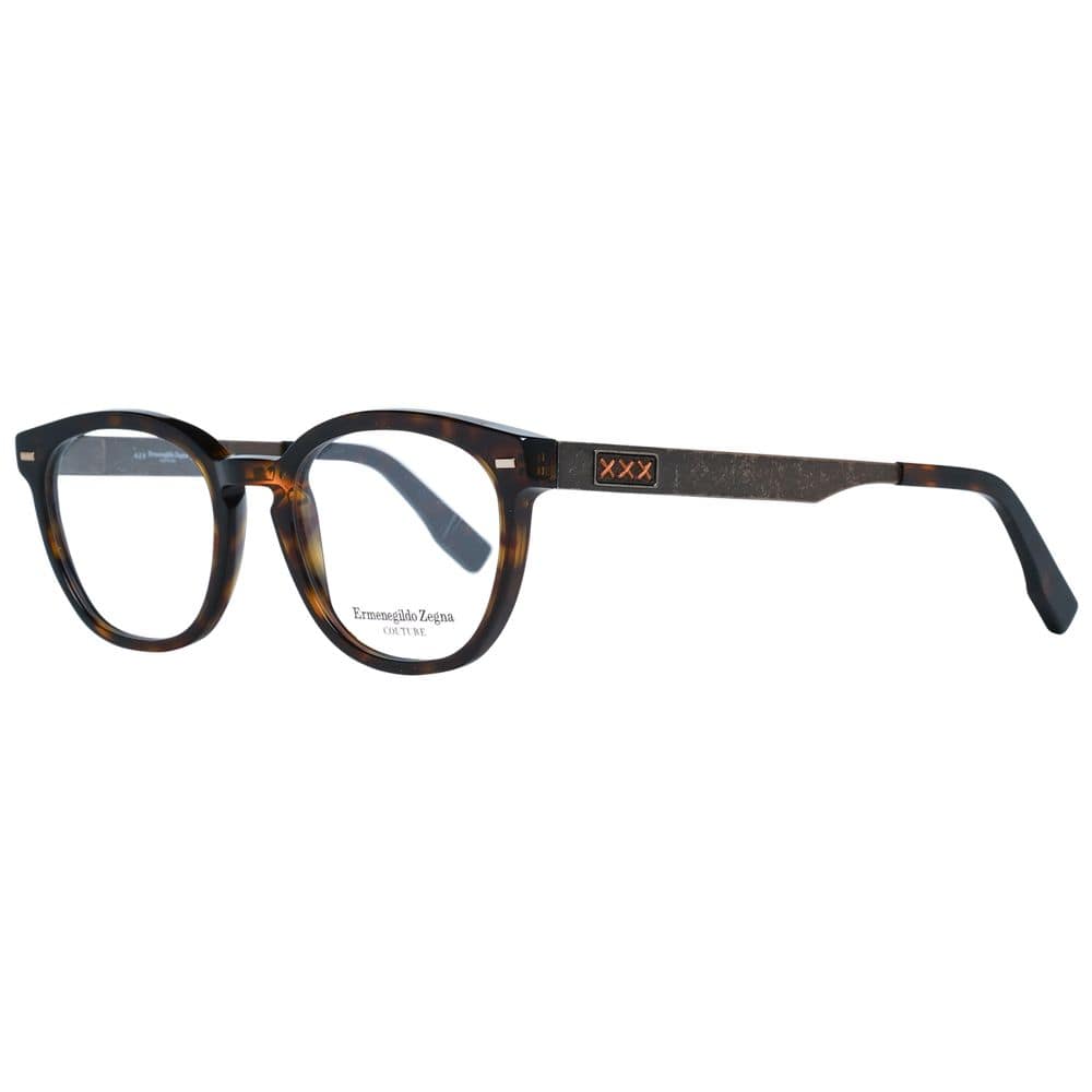Ermenegildo Zegna Brown Plastic Glasses (Frames)