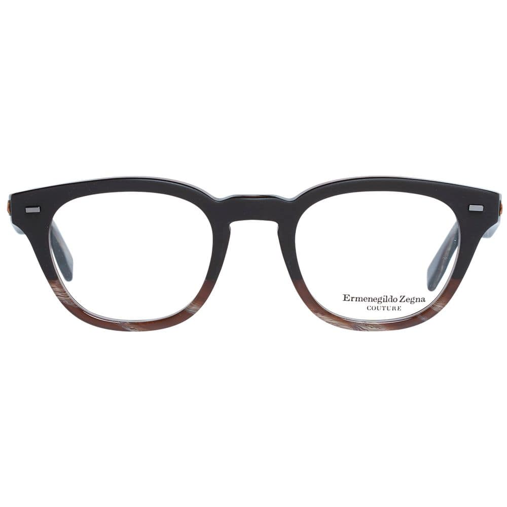 Ermenegildo Zegna Brown Plastic Glasses (Frames) - Image 2