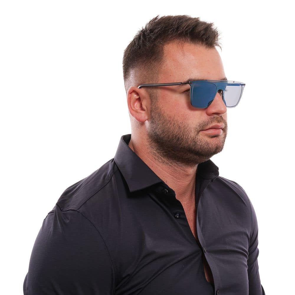 Police Blue Plastic Sunglasses - Image 4