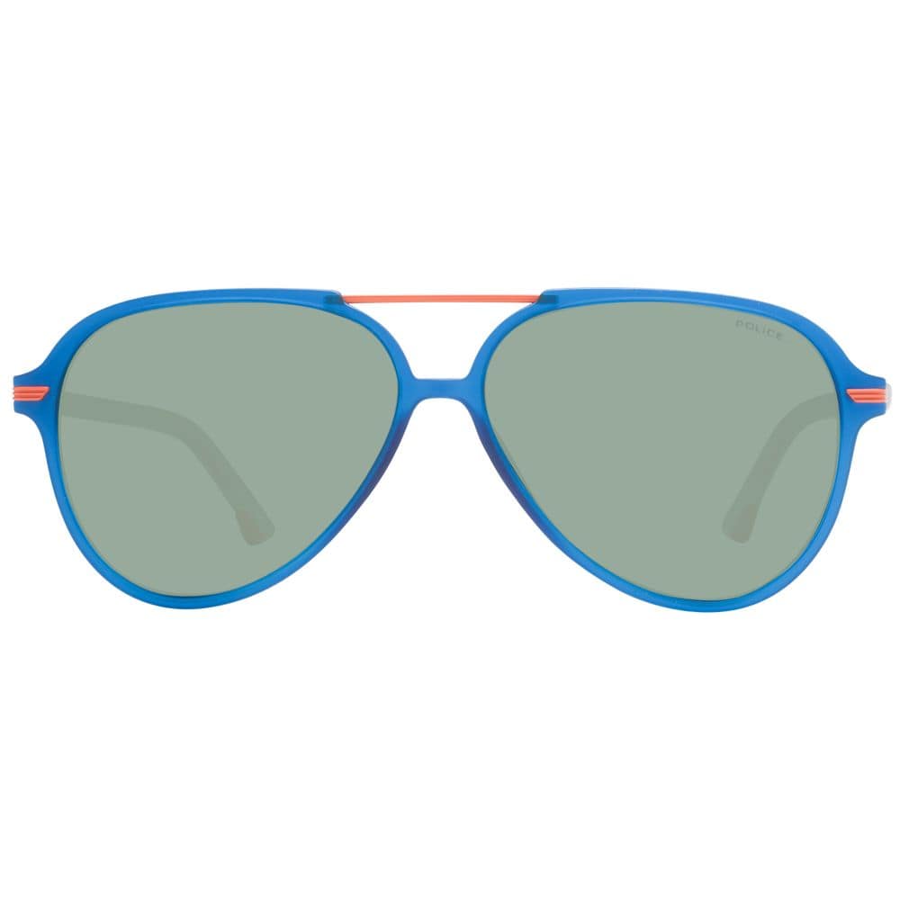 Police Blue Plastic Sunglasses - Image 2
