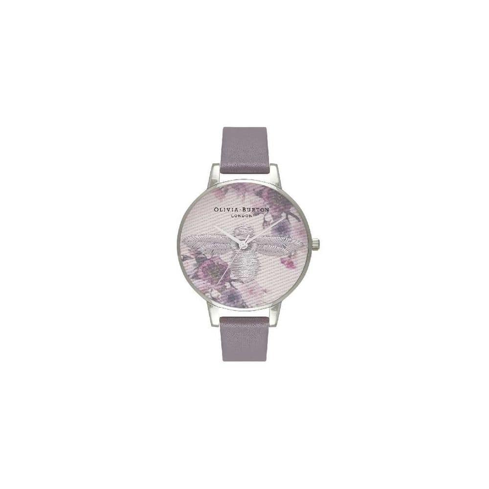 Olivia Burton Gray Artificial Leather Dress Watch