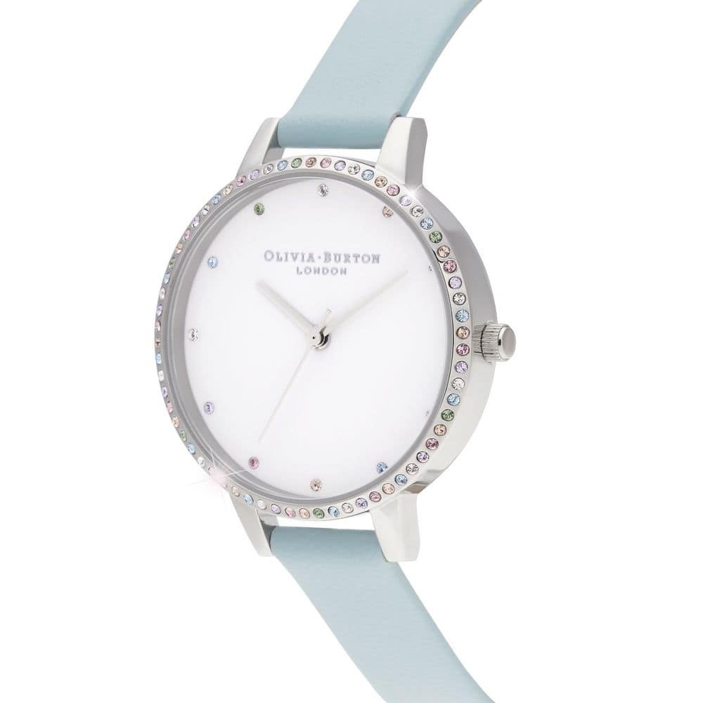 Olivia Burton Blue Artificial Leather Dress Watch - Image 2