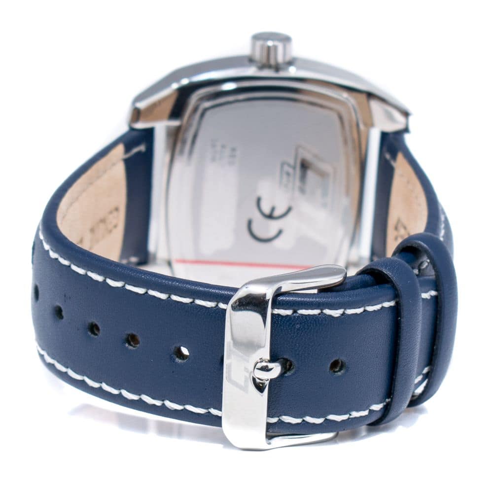 Chronotech Blue Leather Dress Watch - Image 2