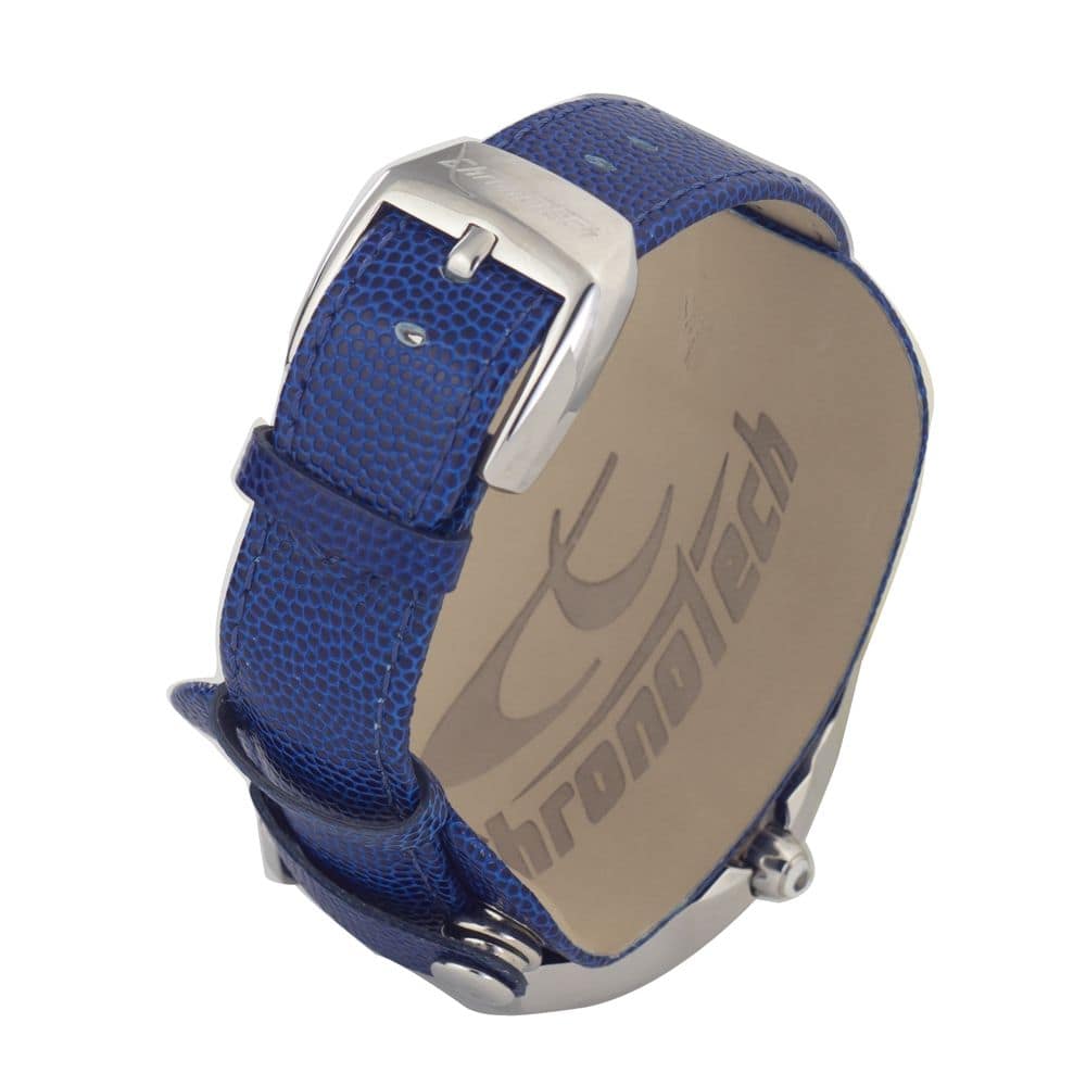 Chronotech Blue Leather Dress Watch - Image 2