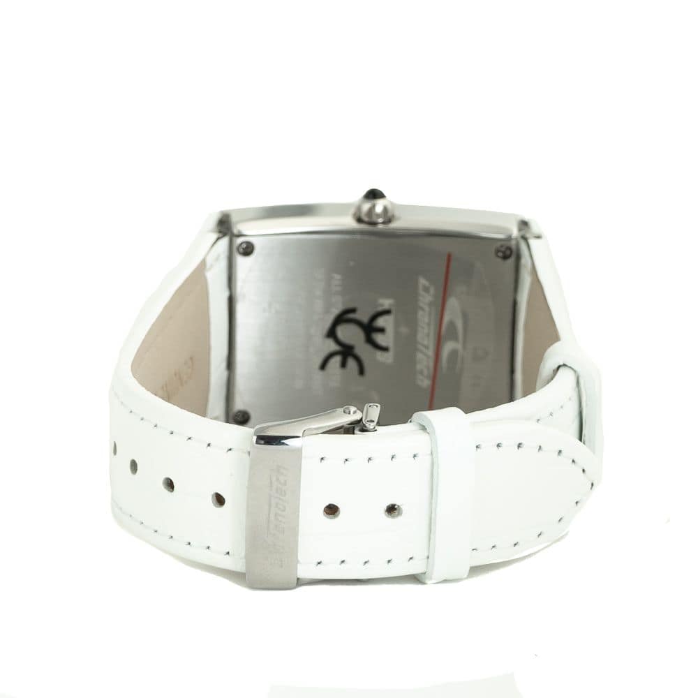 Chronotech White Leather Dress Watch - Image 2