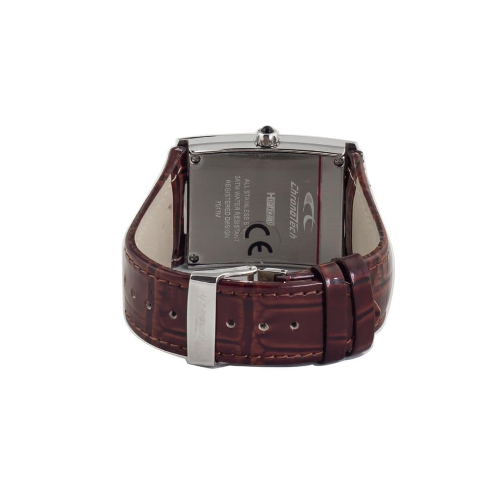 Chronotech Brown Leather Dress Watch - Image 2