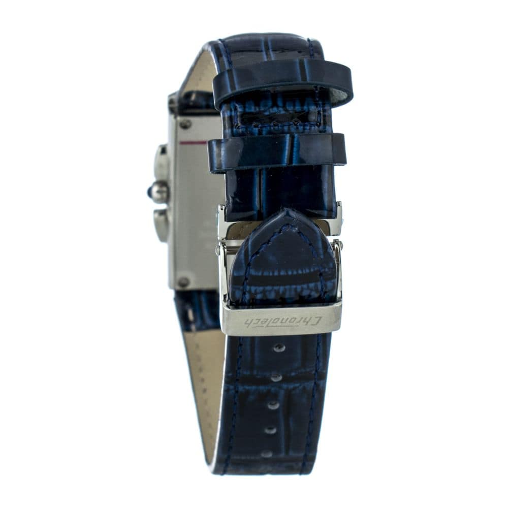 Chronotech Blue Leather Dress Watch - Image 2
