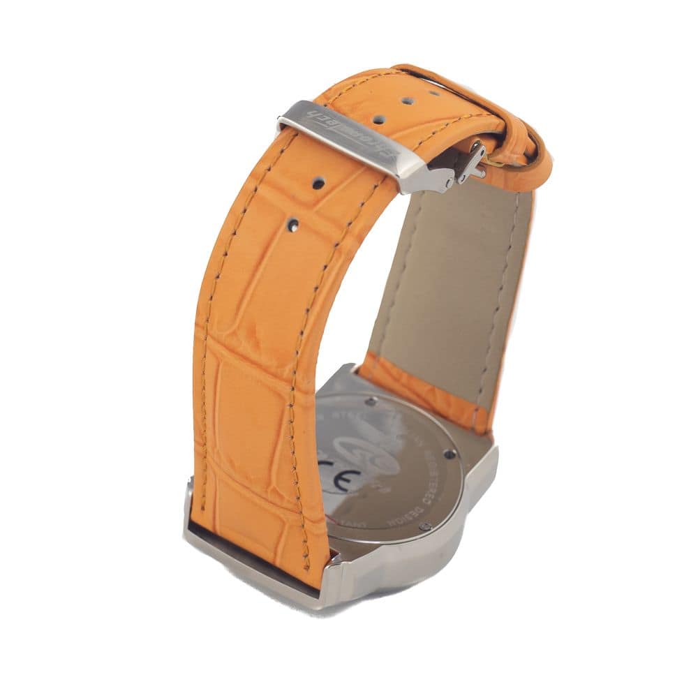 Chronotech Orange Leather Dress Watch - Image 2