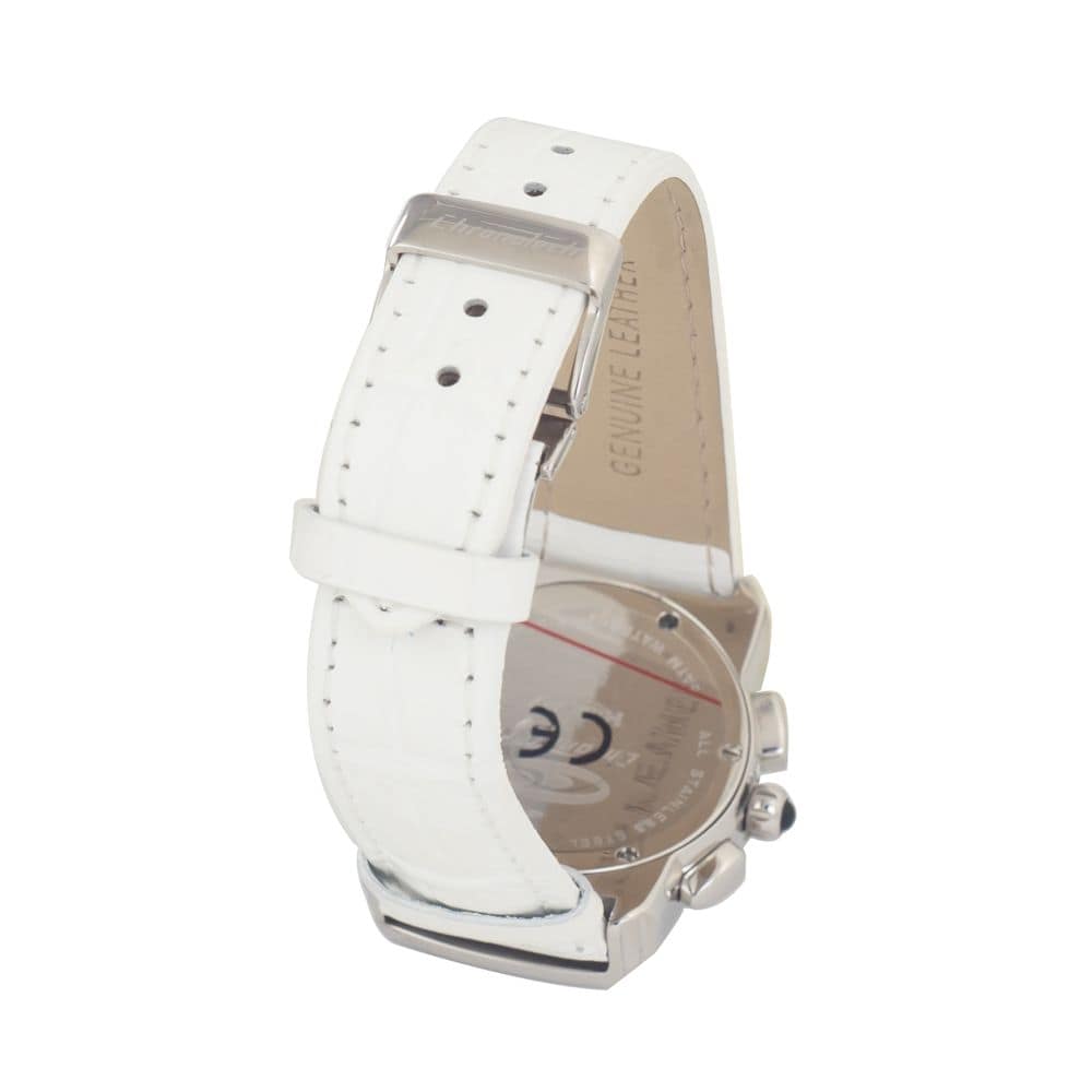 Chronotech White Leather Dress Watch - Image 2