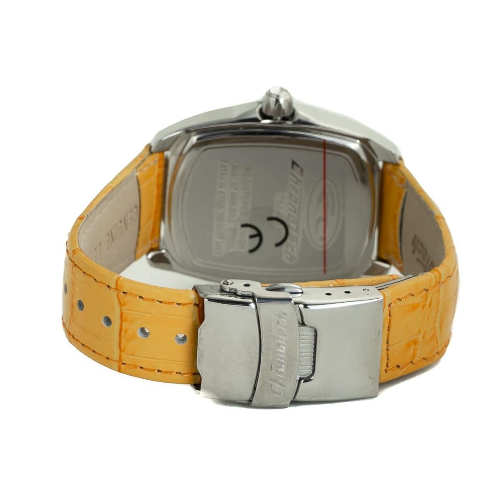 Chronotech Orange Leather Dress Watch - Image 2