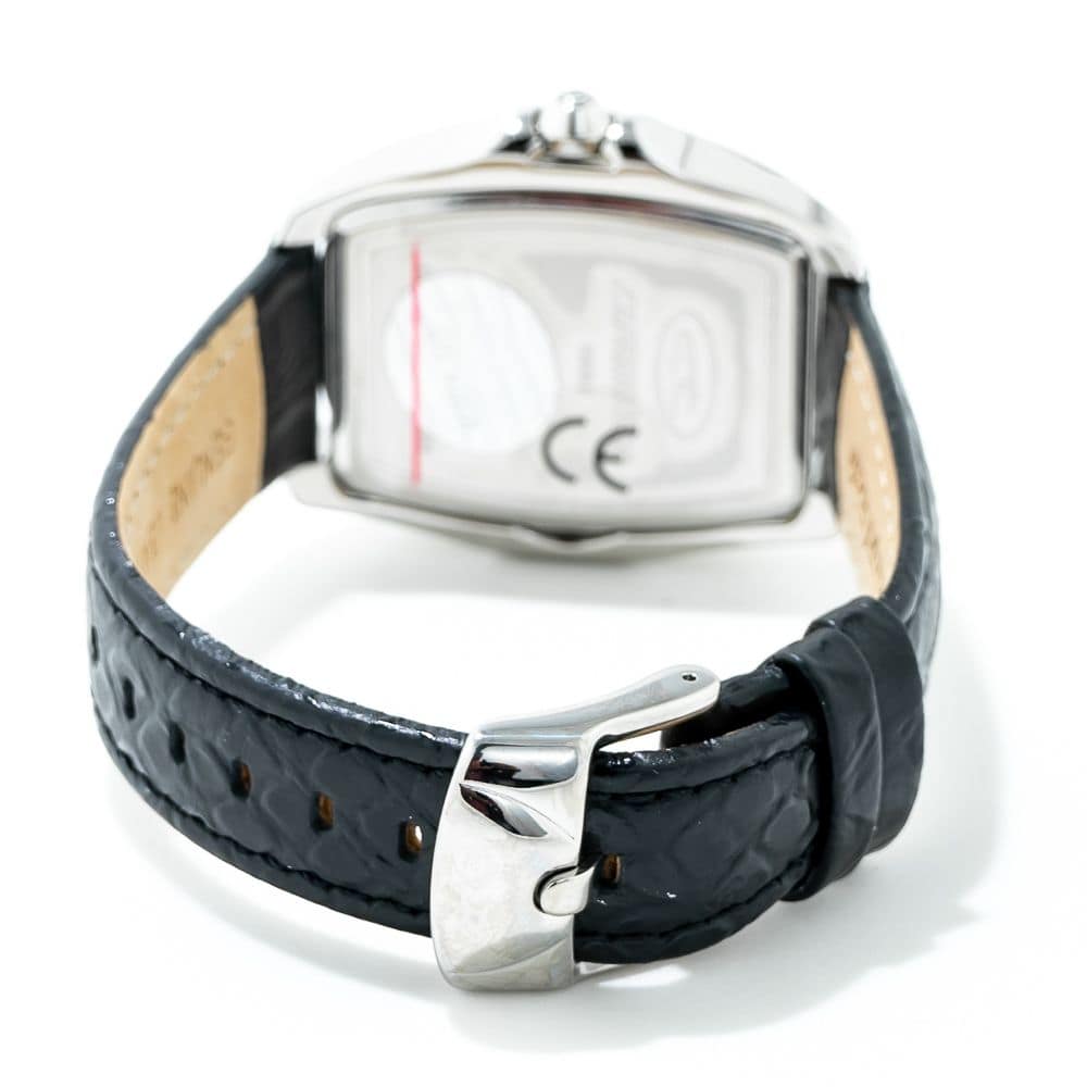 Chronotech Black Leather Dress Watch - Image 2