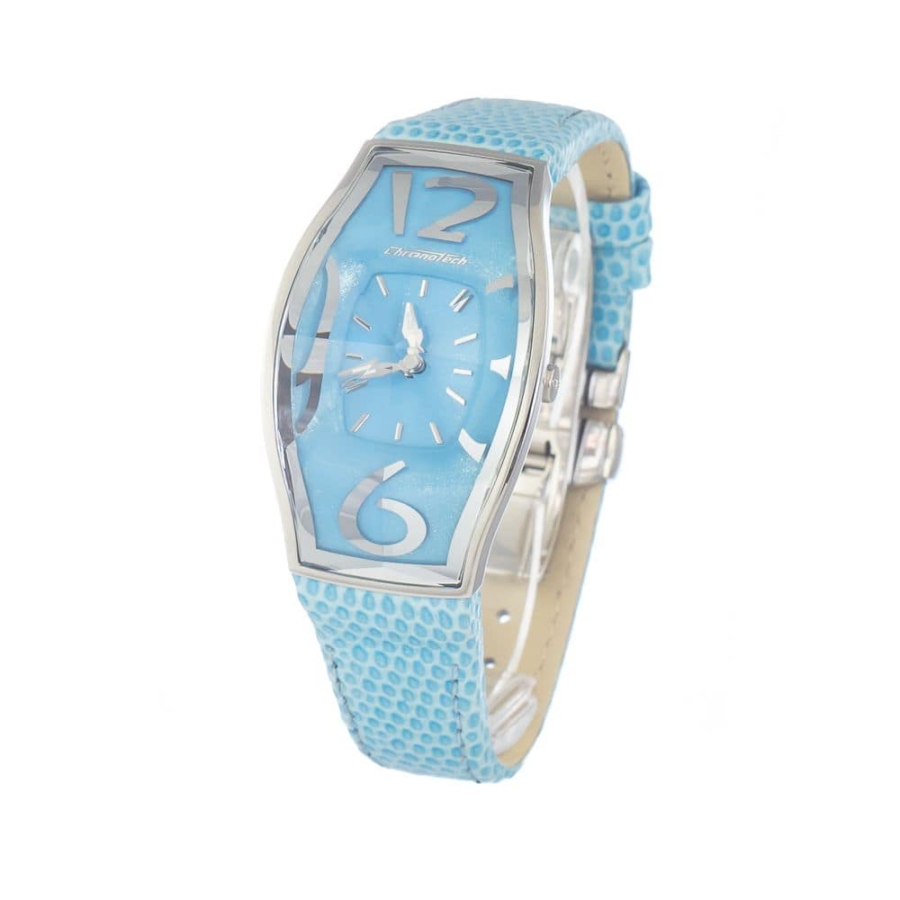 Chronotech Blue Leather Dress Watch