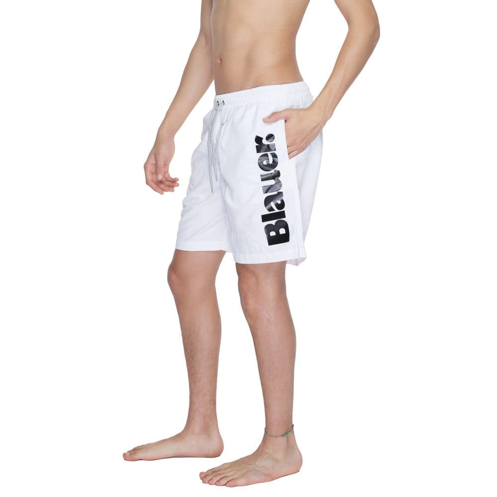 Blauer White Polyamide Swim Shorts - Image 3