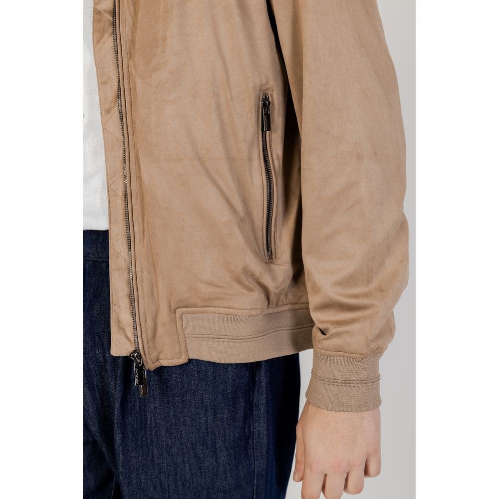 Hamaki-Ho Brown Polyester Bomber - Image 4