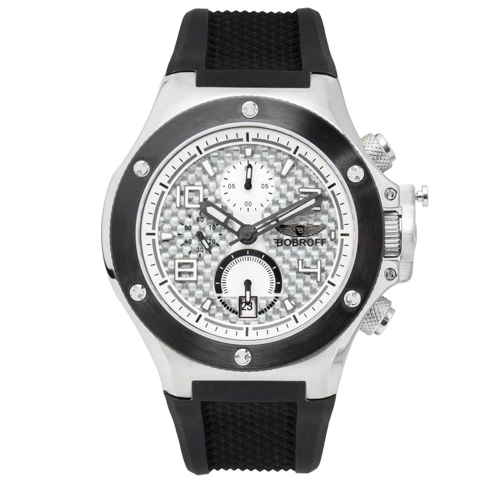 Bobroff Black Rubber Sport Watch