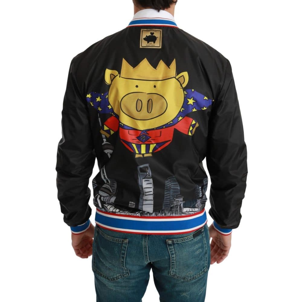 Dolce & Gabbana Black Polyester Bomber - Image 2