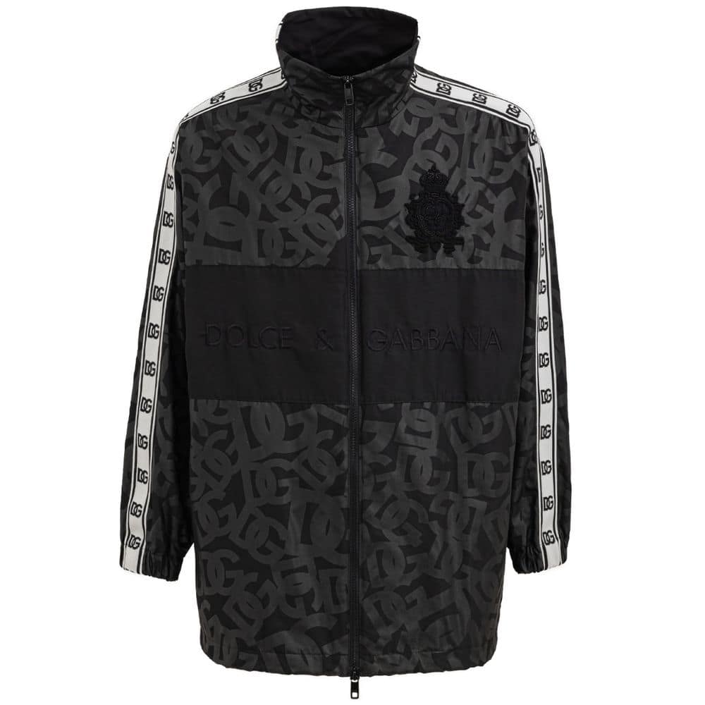 Dolce & Gabbana Black Polyester Shell Jacket