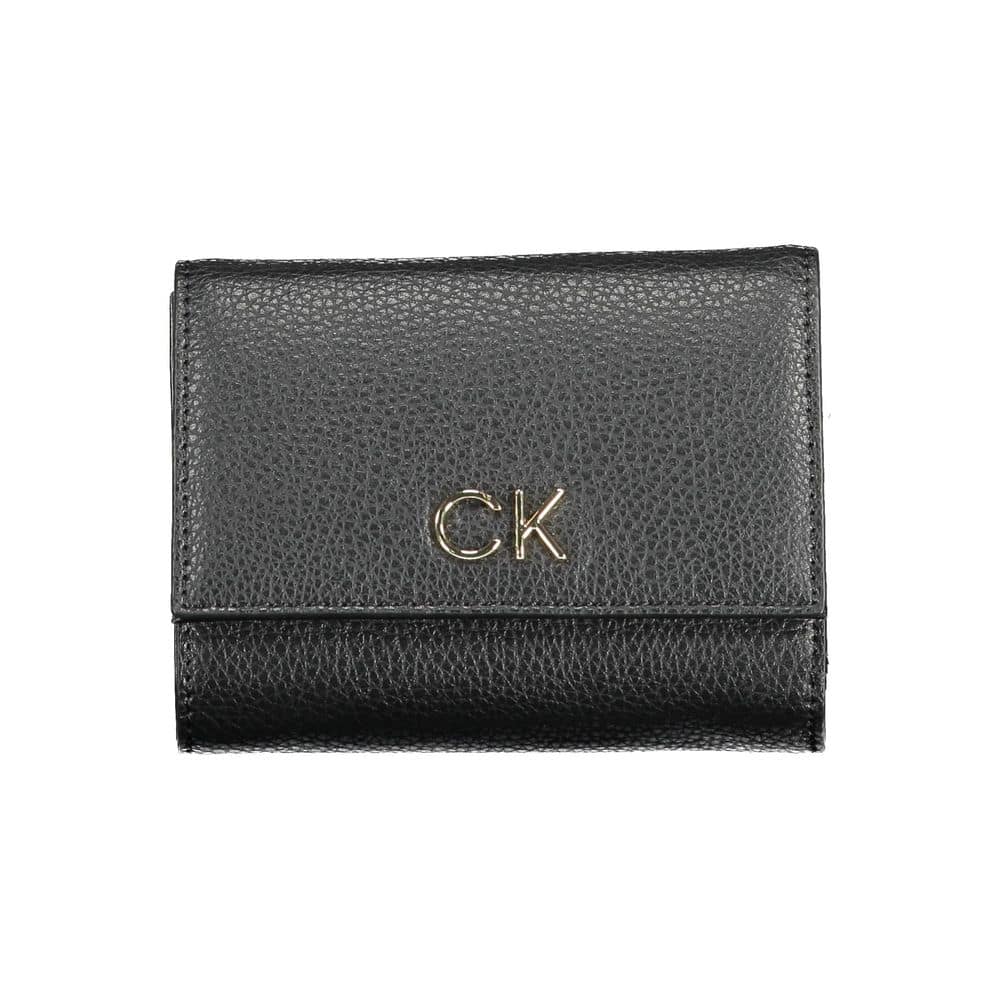Calvin Klein Black Polyurethane Women Wallet