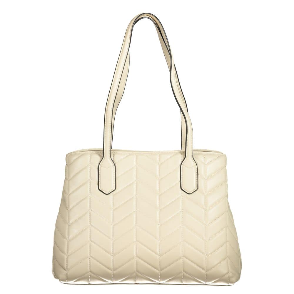 Mario Valentino Beige Polyurethane Women's Handbag - Image 2