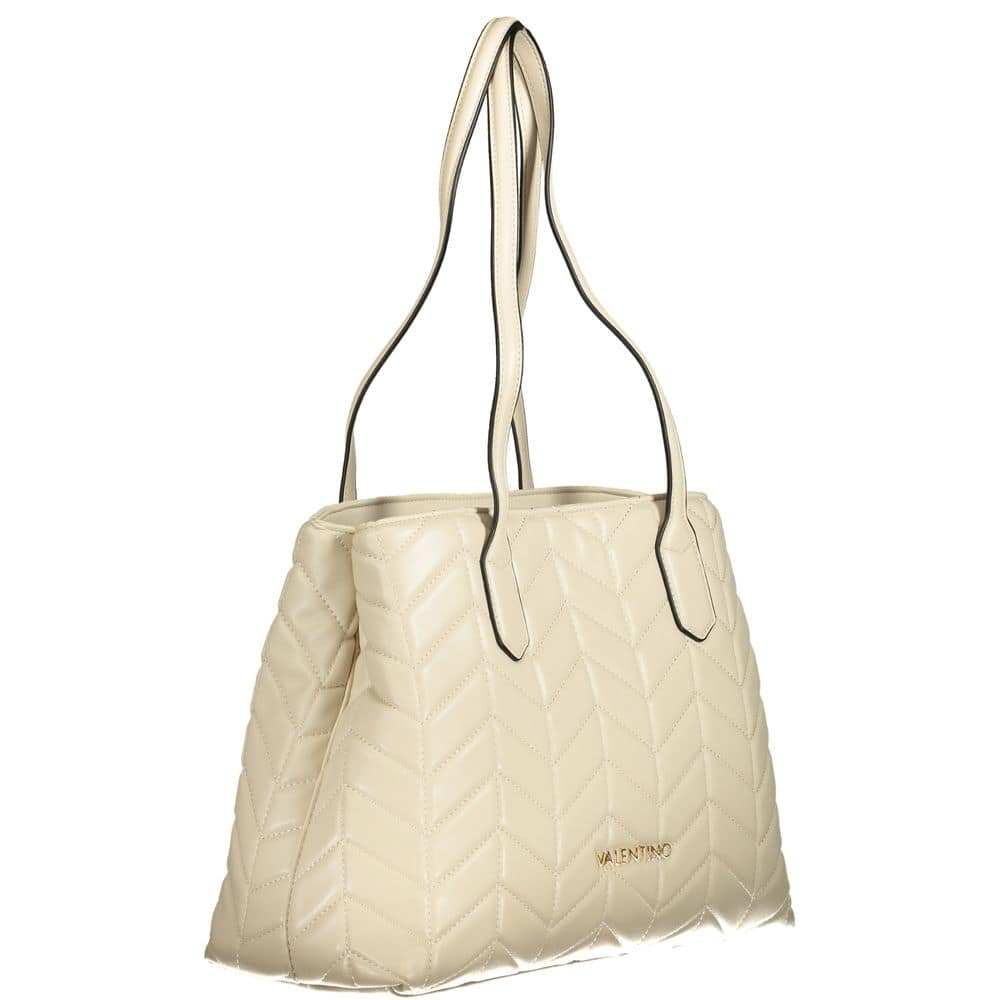Mario Valentino Beige Polyurethane Women's Handbag - Image 3