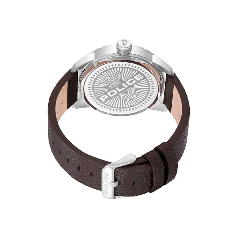Police Brown Leather Dress Watch - Image 2