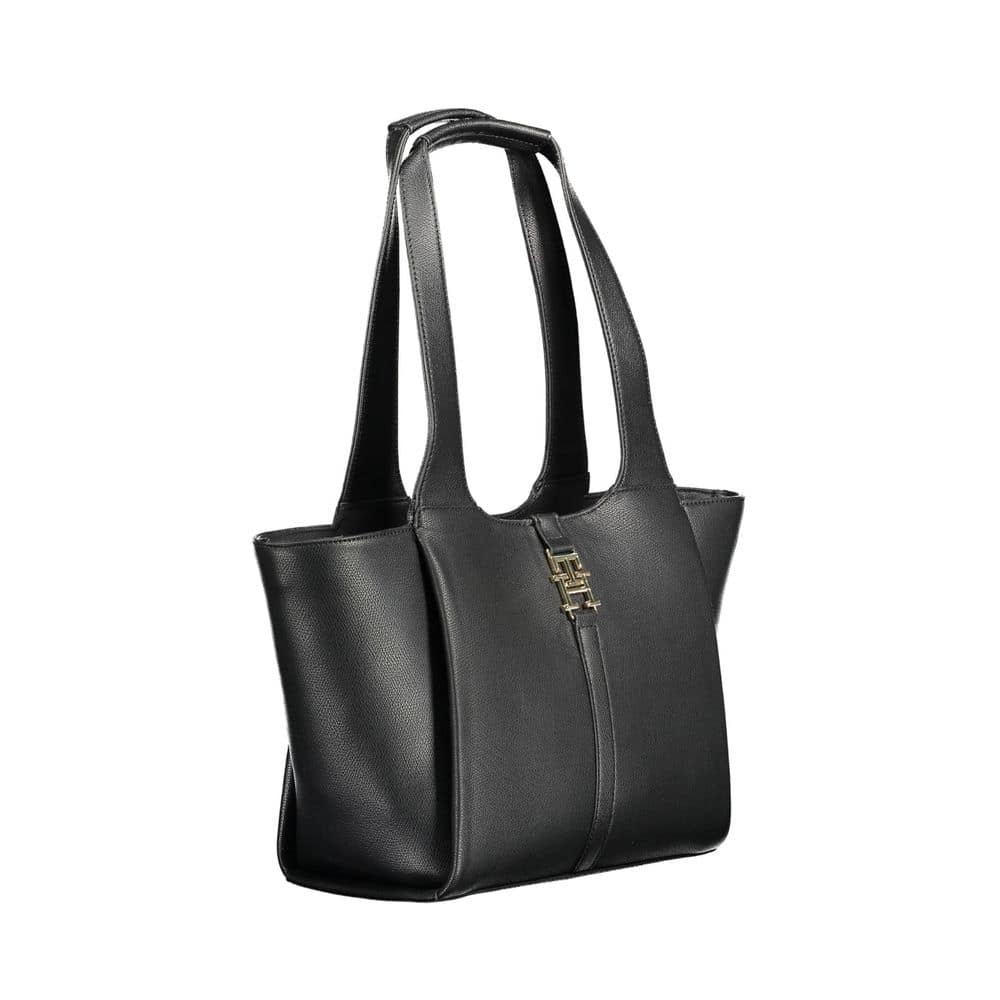Tommy Hilfiger Black Polyurethane Women Handbag - Image 3