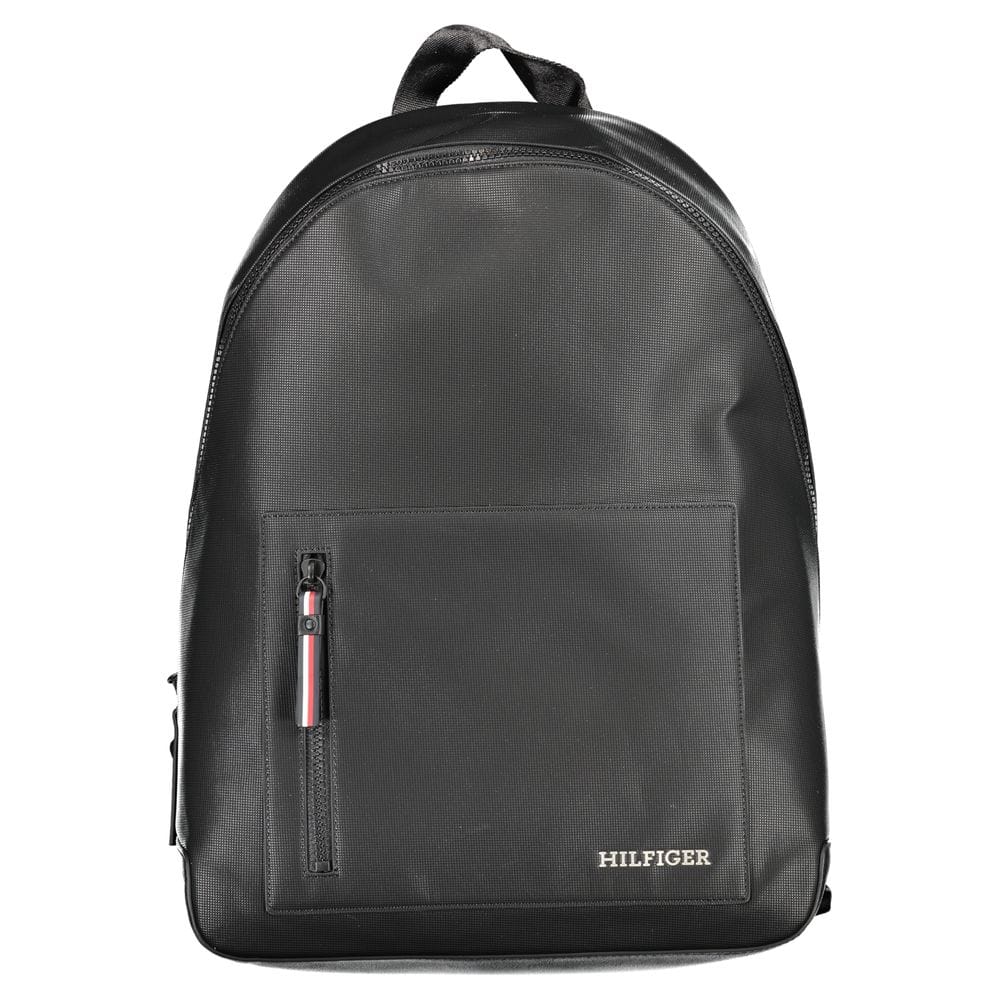 Tommy Hilfiger Black Polyurethane Men's Backpack