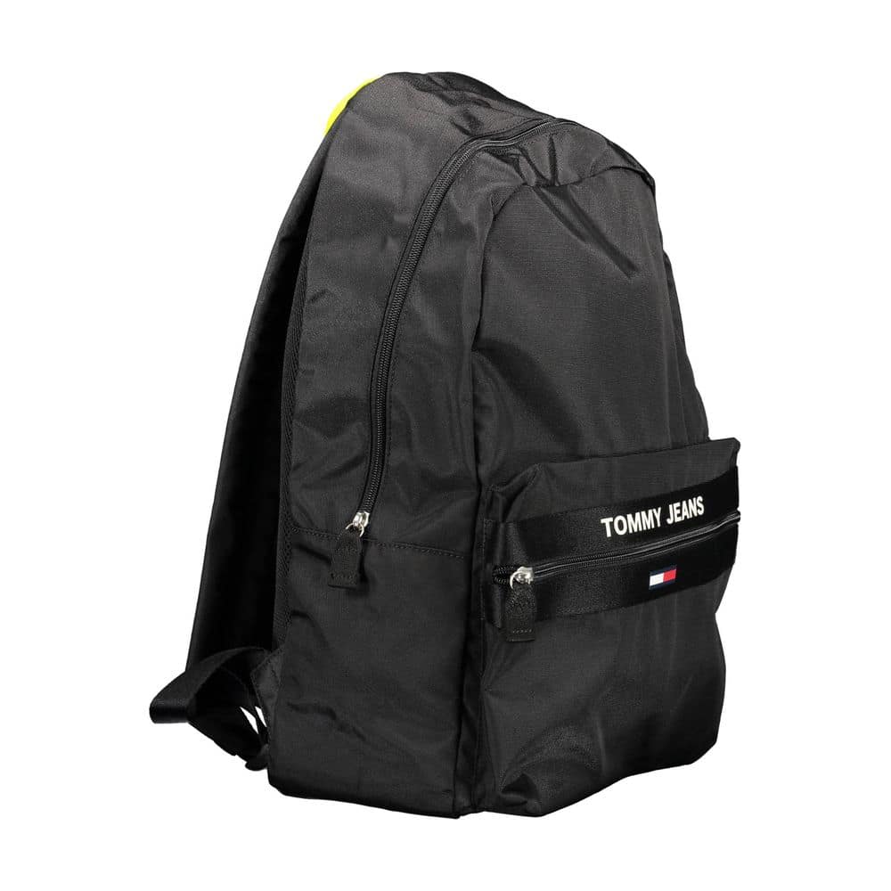 Tommy Hilfiger Black Recycled Polyester Men Backpack - Image 3