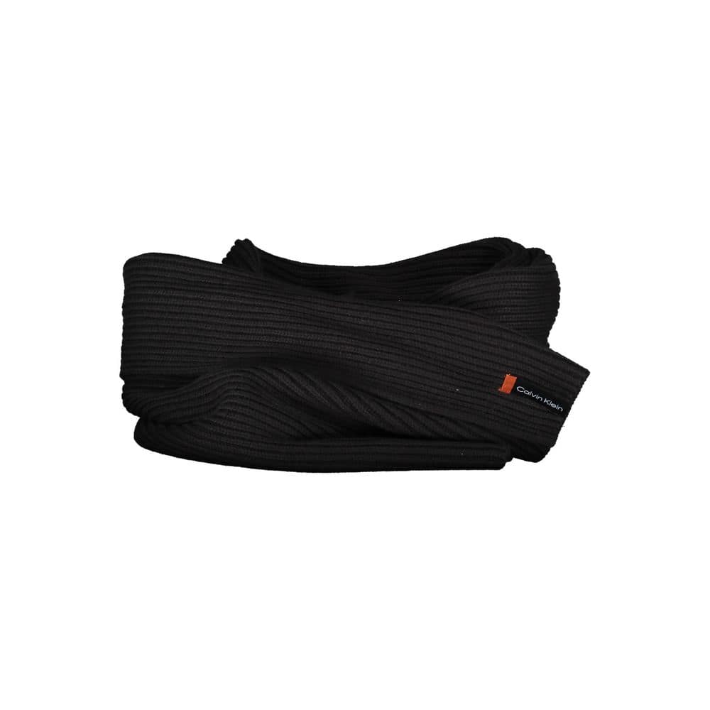 Calvin Klein Black Cotton Men Scarf Set - Image 2