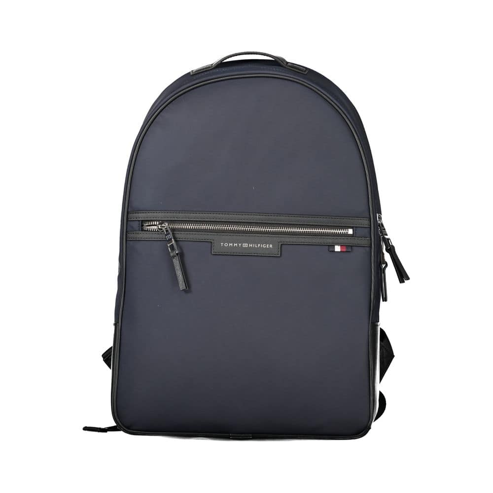 Tommy Hilfiger Blue Recycled Polyester Men Backpack