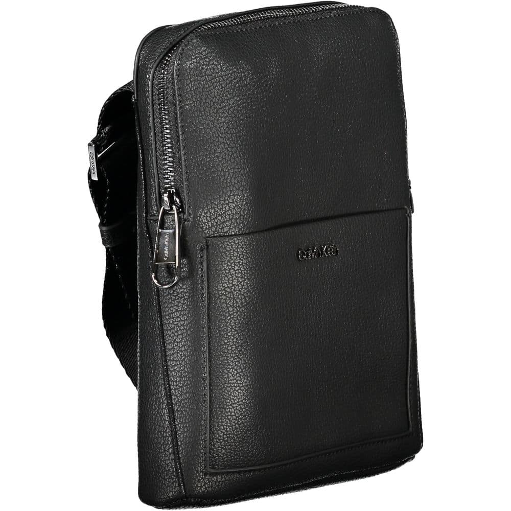 Calvin Klein Black Polyurethane Men's Shoulder Bag - Image 3