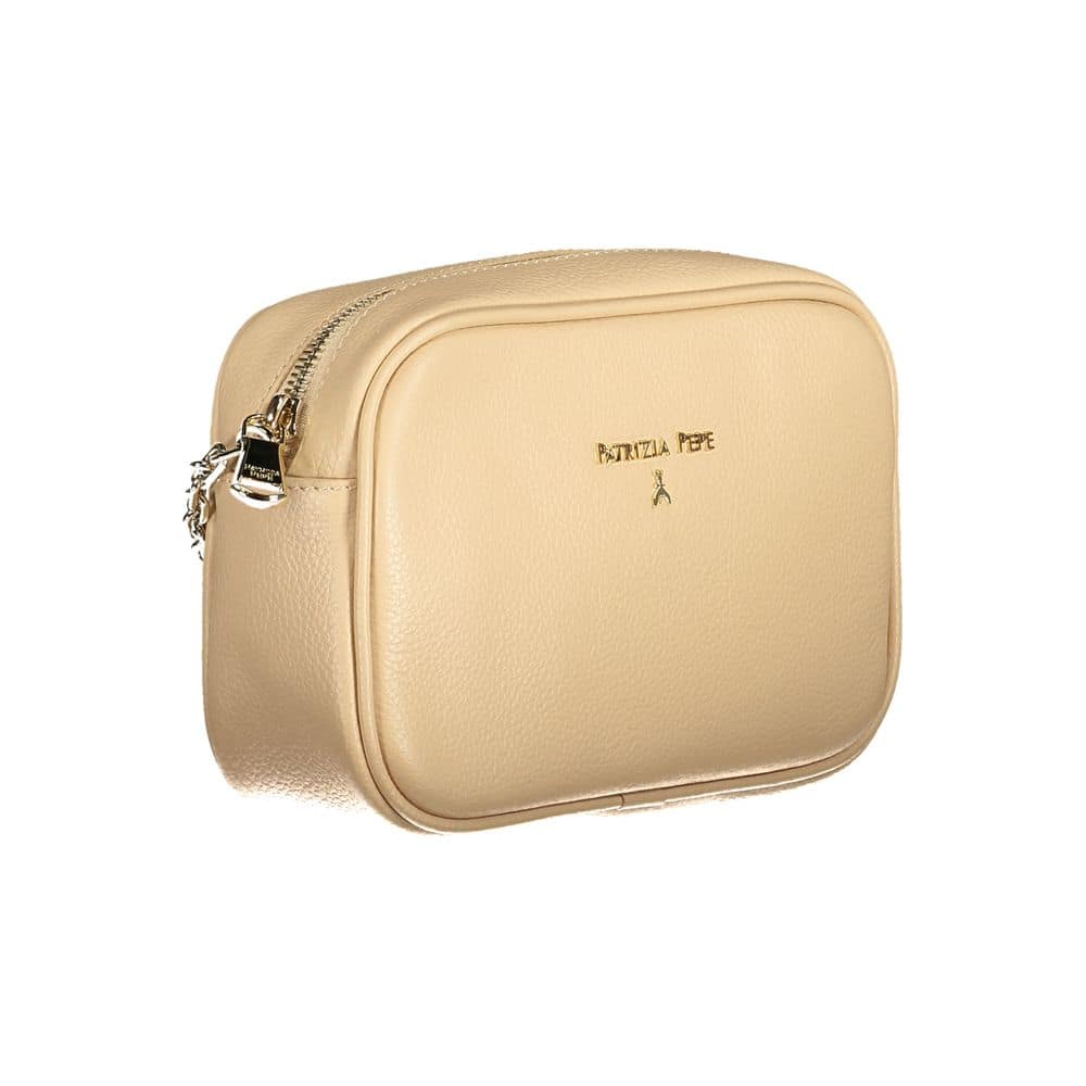 Patrizia Pepe Beige Leather Women Shoulder Bag - Image 3