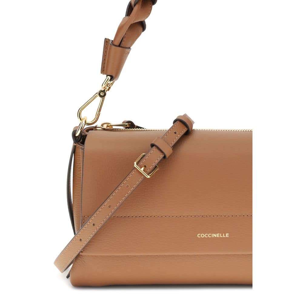 Coccinelle Beige Calf Leather Bos Taurus Shoulder Bag - Image 4