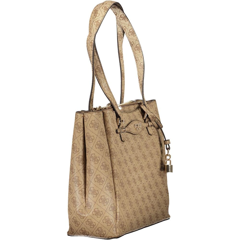 Guess Jeans Beige Polyurethane Women Handbag - Image 3