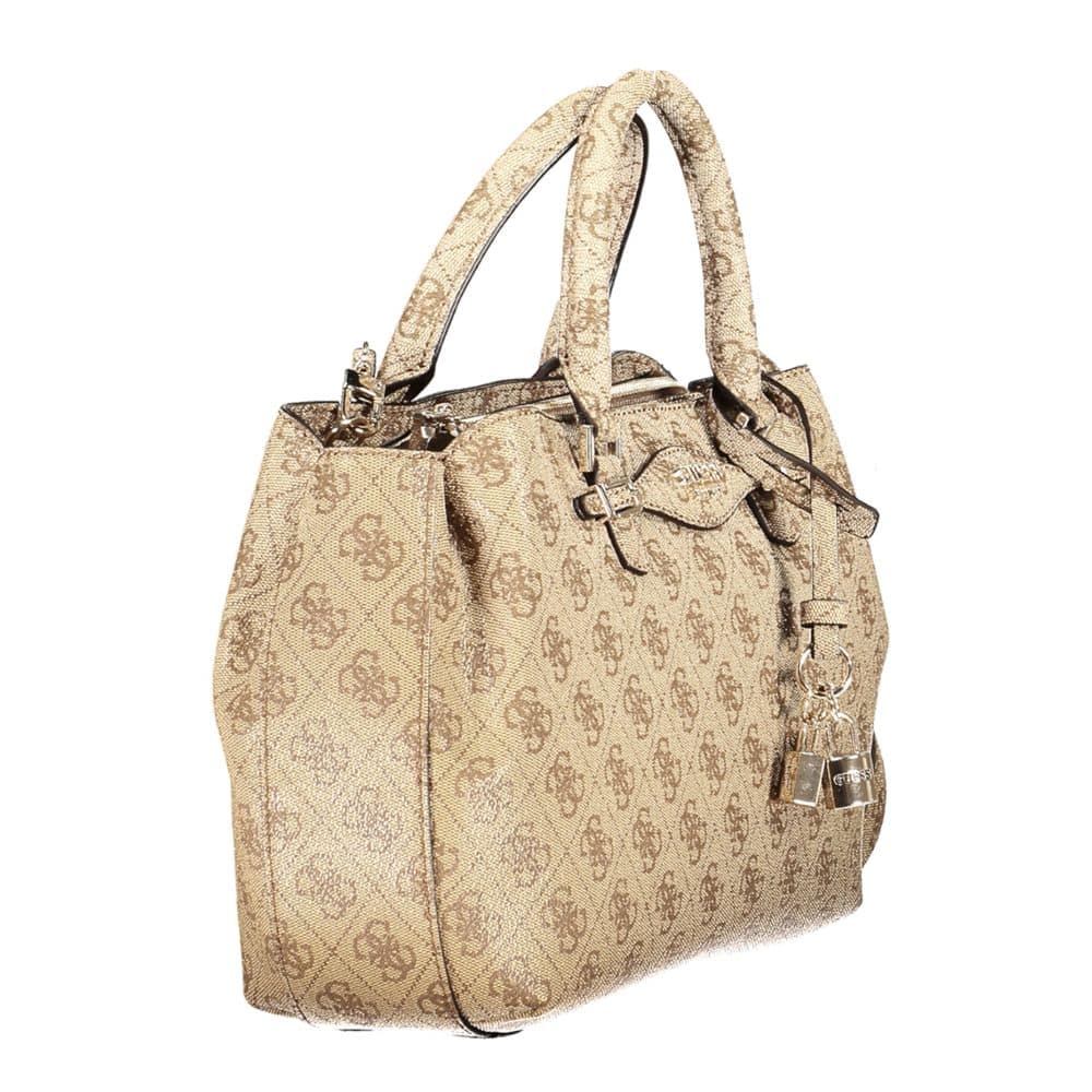 Guess Jeans Beige Polyurethane Women Handbag - Image 3
