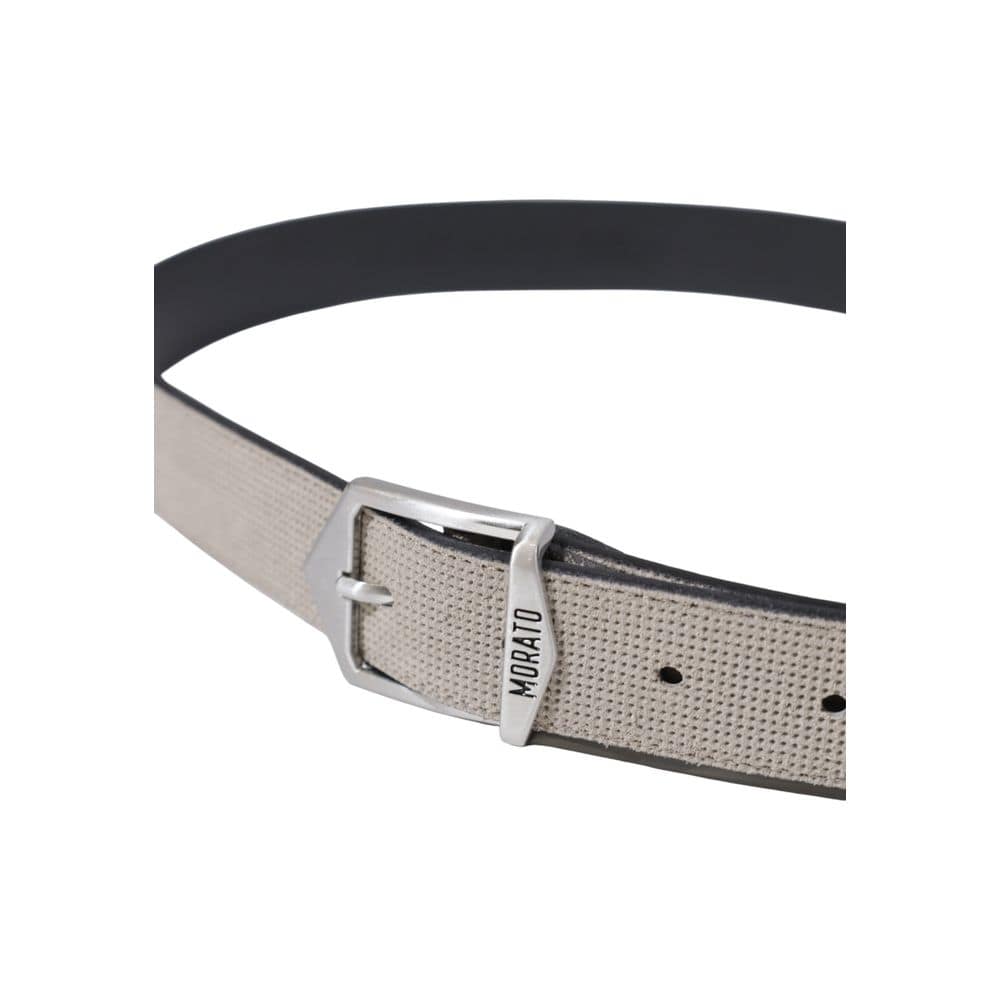 Antony Morato Gray Leather Regular Belt - Image 3