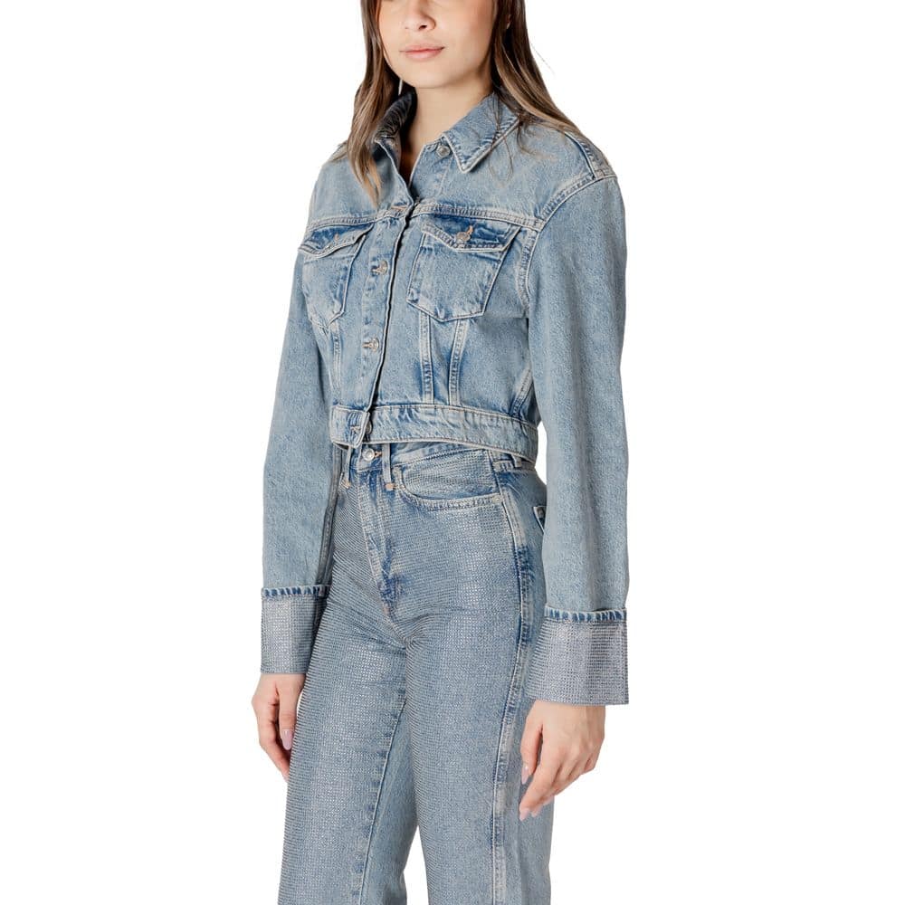 Only Light Blue Organic Cotton Denim Jacket - Image 3