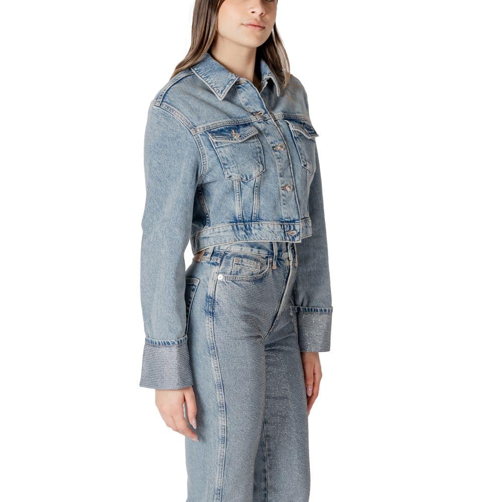 Only Light Blue Organic Cotton Denim Jacket - Image 4