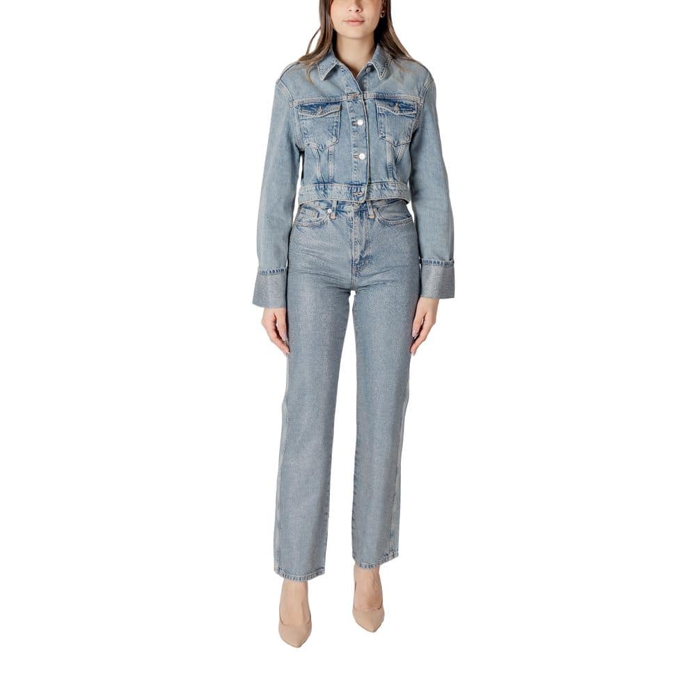 Only Light Blue Organic Cotton Denim Jacket - Image 5