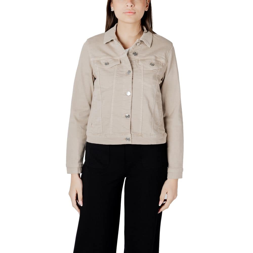 Street One Beige Cotton Denim Jacket