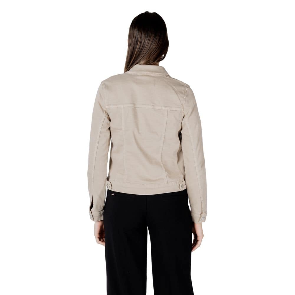Street One Beige Cotton Denim Jacket - Image 2