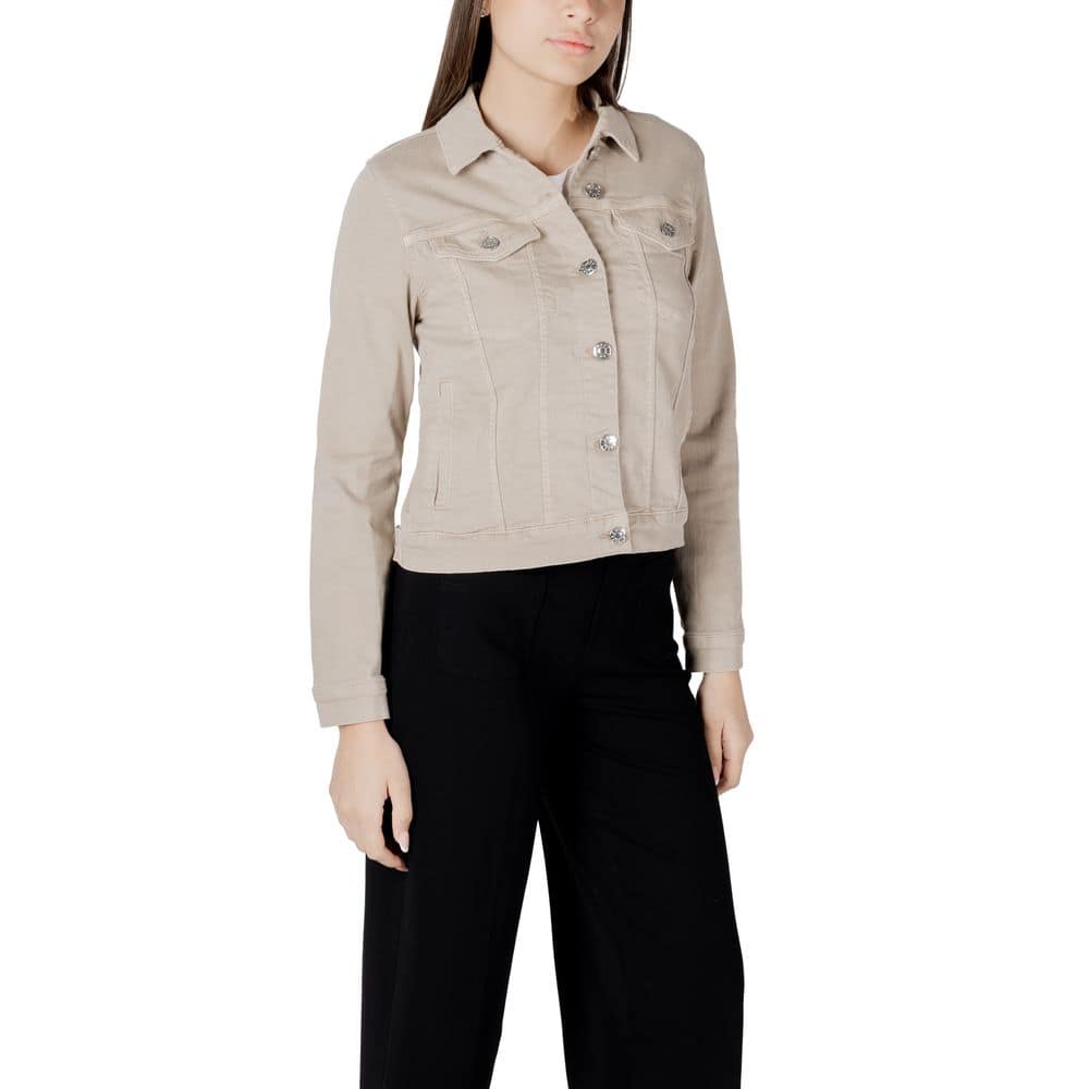 Street One Beige Cotton Denim Jacket - Image 3