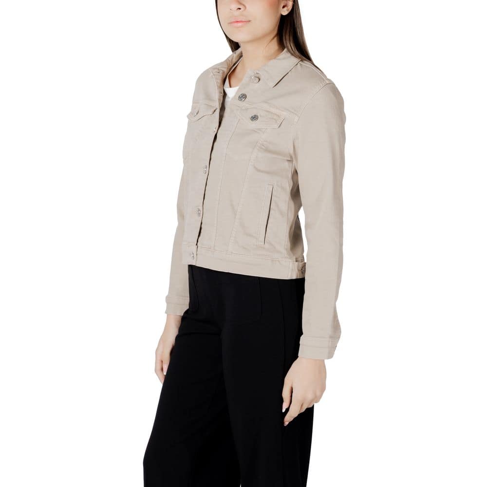 Street One Beige Cotton Denim Jacket - Image 4