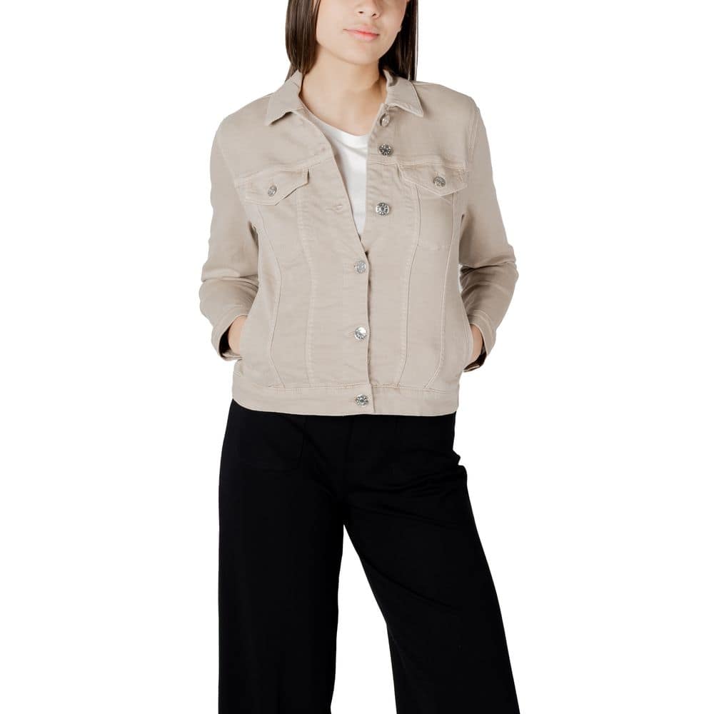 Street One Beige Cotton Denim Jacket - Image 5