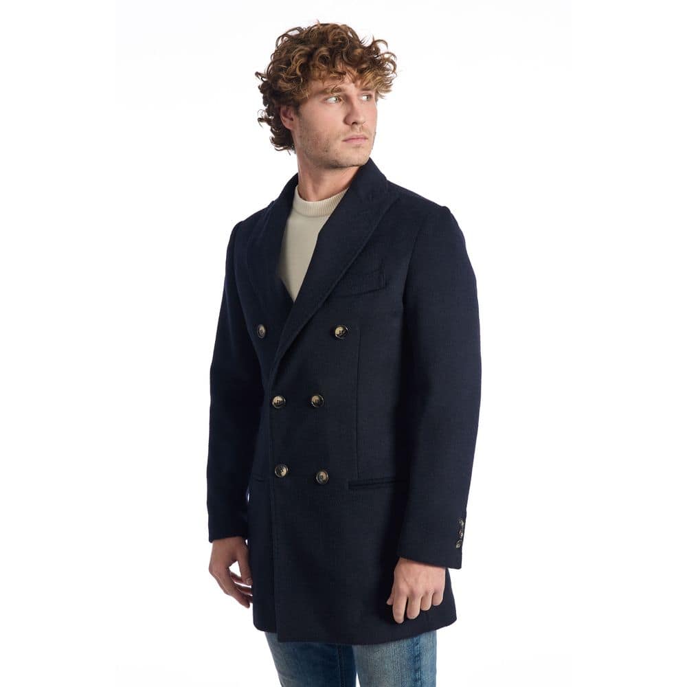 Roberto Pepe Luxury Blue Wool Men Jacket - Image 2