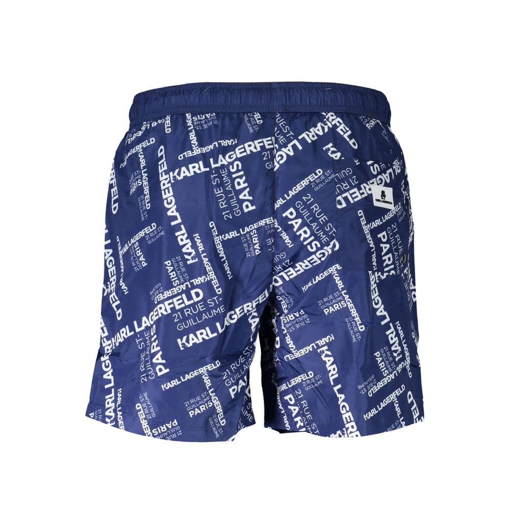 Karl Lagerfeld Blu Polyester Men Swim Boxer - Image 2
